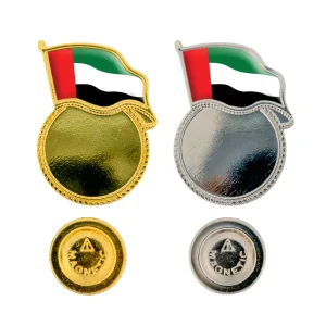 UAE Flag Design Badges in Metal with Attachment